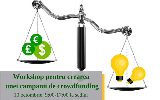 Workshop pentru crearea unei campanii de crowdfunding, 18 octombrie 2014